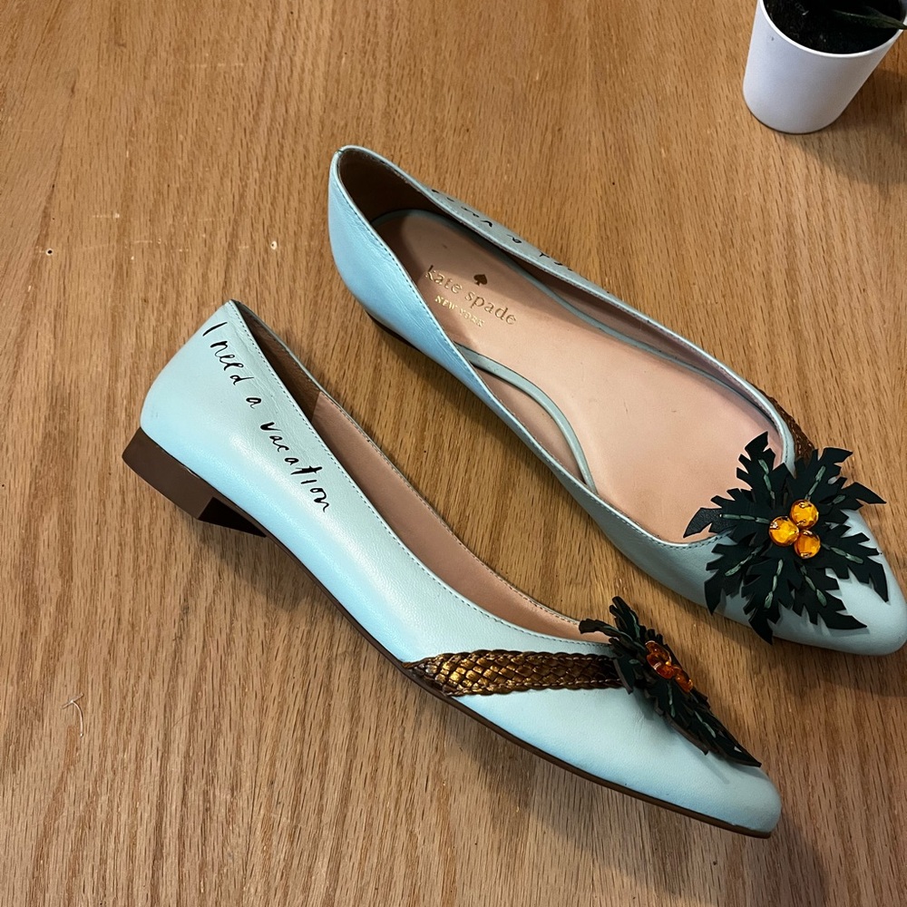 Kate Spade I Need a Vacation Leather Flats - Picture 5 of 9